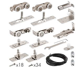 Базовый комплект для телескопического открывания дверей Comfort – PRO SET 5 /telescope/ 80 (CFA172C)